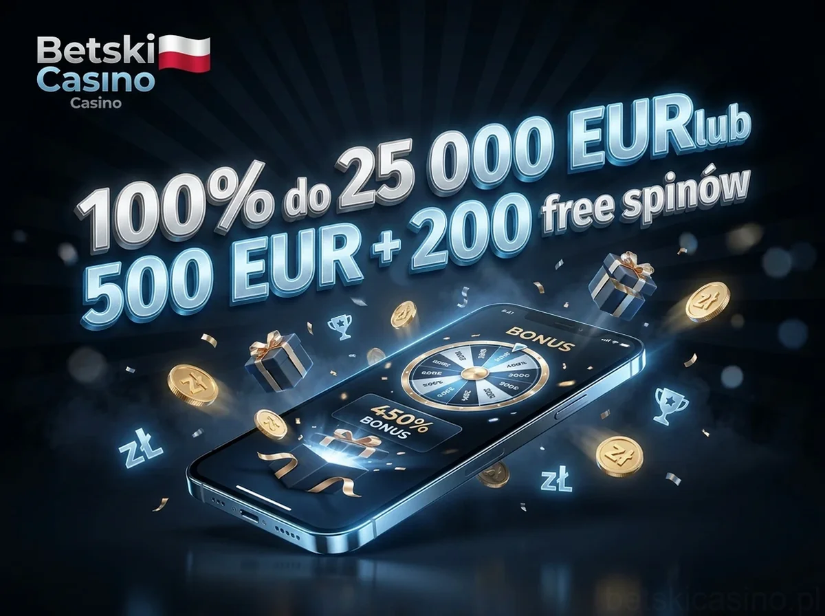 100% do 25 000 EURlub 500 EUR + 200 free spinów
